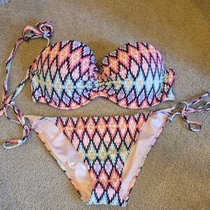 Colorful Patterned Bikini Set
